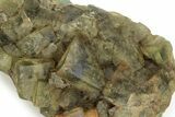 Yellow-Green Cubic Fluorite Crystal Cluster - Morocco #223910-1